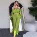 Women's Clothing Solid Color One Shoulder Navel Baring Top Casual Trousers Suit_ecoleips.com