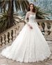 Women's Clothing Long Sleeved Lace Slim And Elegant Trailing Bride Wedding Dress For Women_ecoleips.com