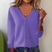 Women's Oversized Knit Cardigan Sweater - Lightweight Long Sleeve V-Neck Open Front Coat, Spring & Fall Layering Essential, Solid Colors_ecoleips.com