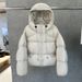 Women's Clothing White Duck Down Short Down Jacket Puffer Down Jacket Women's Short Puffer Jacket - Ultra-Warm Duck Down Coat With Hood For Winter_ecoleips.com