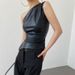 2026 New Sweet Cool European And American Style Zipper Leather Vest Women, Slim Fit, Slimming Black Top For Summer_ecoleips.com