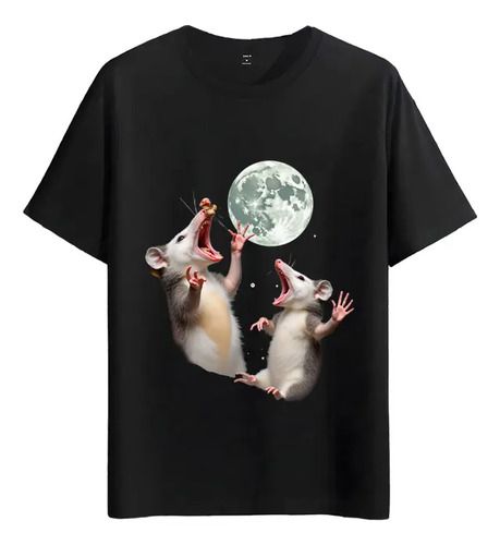 Women's T-Shirts Tshirt Muscle Freaks Rats And Moon Funny Possum Style_ecoleips.com