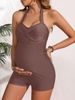 Black Maternity Swimsuit Female Sexy Backless Large Size Breathable Sexy Swimsuit Cross-border International Station One-piece Swimsuit_ecoleips.com