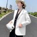 Women's Spring Autumn Blazer Mid-Length Petite Style Versatile Fashionable New Suit Outerwear_ecoleips.com