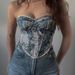 Women's French Retro Fishbone Lace Camisole Top - Cross Wrap Bustier Vest With Jacquard Trim, Summer Boho Chic Blouse_ecoleips.com