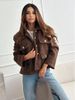 Women's Clothing Short Casual Single Button Loose Fit Cropped Wool Blend Coat Cardigan For Women - Casual Elegant Outerwear In Black, Coffee, Beige_ecoleips.com