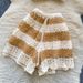 Women's Resort Style Color Blocked Knit Camisole High-Waisted Shorts Two-Piece Set Hollow Out Summer Fashion_ecoleips.com