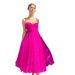 Women's Clothing Dress Suspender Skirt Solid Color Medium Length Skirt Bow Mesh Dress_ecoleips.com