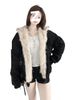 girl New American Syle Mounain Eagle Fur Collar Hooded Jacke For Women, Auumn And Winer Thickened Coon Shor Parka_ecoleips.com