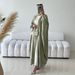 Modest Abaya Dress Elegant Dubai Abaya With Detachable Slip Dress - Modest Turkish Long Sleeve Robe In Breathable Polyester_ecoleips.com