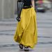 Women's Clothing Half Length Skirt Big Swing Skirt A Line Skirt High Waist Slimming Plus Size Women's Dance Long Skirt Large Stock_ecoleips.com