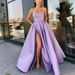 Women's Clothing Dress Performance Costume Sexy Top Slit Long Banquet Host Evening Dress_ecoleips.com