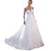 Women's Clothing wedding dress new women's dress wish lace deep v long sleeve dress long skirt_ecoleips.com