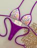 Women's Sexy Three Piece Bikini Set European American Style High End Swimsuit for Spring Resort Surfing with Chest Pad Wire-Free_ecoleips.com