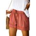 Women's Clothing Casual High-Waisted Shorts Summer Tie Belt Loose Wide Leg Pants_ecoleips.com