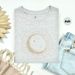 Mystic Moon Phase Celestial Gold Crescent Moon Tee Witchcore Spiritual Graphic T-Shirt For Women Y2K Top Daily Trendy Streetwear_ecoleips.com