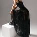 K Sexy Lace See-through High-waisted Black Midi Skirt For Women; Fashionable Mesh Long Dress._ecoleips.com