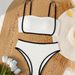 Women's Clothing Women's Sexy Bikini Solid Color Swimsuit Special Fabric Bikini_ecoleips.com
