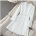 Women's Clothing Women Autumn And Winter New Long Sleeved High Waist Double Breasted Temperament Dress_ecoleips.com