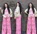 Women's Pink Two Piece Set Summer Casual Letter Print Short Sleeve T-Shirt With Wide Leg Pants Regular Fit Spring/Autumn_ecoleips.com