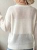 Hollow Rib Knit Sweater, Lightweight Loose Jumper_ecoleips.com