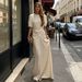 French Style Puff Sleeve Maxi Dress With Back Cutout Shirred Design Elegant Evening Party Formal Long Dress_ecoleips.com