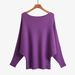 Oversized Batwing Sleeve Off-Shoulder Sweater – Women’s Long Sleeve Knit Top In Cotton-Blend_ecoleips.com
