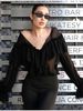 Cross-Border European And American Foreign Trade 2026 Summer V-Neck Chiffon Blouse Sexy Sheer Beach Cover-Up Long_ecoleips.com