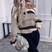 V-Neck Color-Block Knit Sweater – Casual Oversized Pullover For Women (S-XL)_ecoleips.com