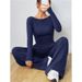Women's Clothing Women's Wide Leg Pants Two Piece Set Loose Fitting Soft And Stylish Conceals Irregularities For Formal & Casual_ecoleips.com