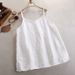 Summer Simple All-match Top Loose Thin Camisole Solid V-neck Vest Women Clothing Sleeveless Casual Highstreet Holiday T-shirt_ecoleips.com