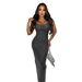 Sheer Mesh Backless Bodycon Dress – Rhinestone Embellished Sleeveless Mermaid Gown (S-XXL, Black/Brown, Elegant Evening & Party Wear For Women)_ecoleips.com