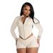 Women's Clothing Women's Sexy Collared Long Sleeved Shorts Set Style Hot Selling Pants With Back Zipper For Formal & Casual For Women_ecoleips.com