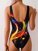 Women One Piece Swimsuit Galaxy Rainbow Print Sports Swimwear Tummy Control Bathing Suit 2026 New Monokini Beachwear For Women _ecoleips.com