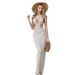 Women's Clothing Beach Long Skirt New Summer Solid Color Hollow Beach Skirt Strap Bikini Swimsuit Blouse_ecoleips.com