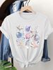 Seashell & Starfish Women's Tee - Coastal Beach Graphic, Casual Light Blue Top_ecoleips.com