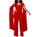 Women's Plus Size Elegant Fashion Set V Neck Top Wide Leg Pants Two Piece Commuter Suit_ecoleips.com