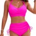 Aria Basics 2025 European And American Two-piece Swimsuit, High-end Drawstring Set, Cross-border Women's Tight-fitting Bikini_ecoleips.com