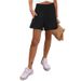 High Waist Casual Shorts For Women - Solid Color Stretch Polyester Shorts With Comfort Fit (S-5xl, Multiple Colors)_ecoleips.com