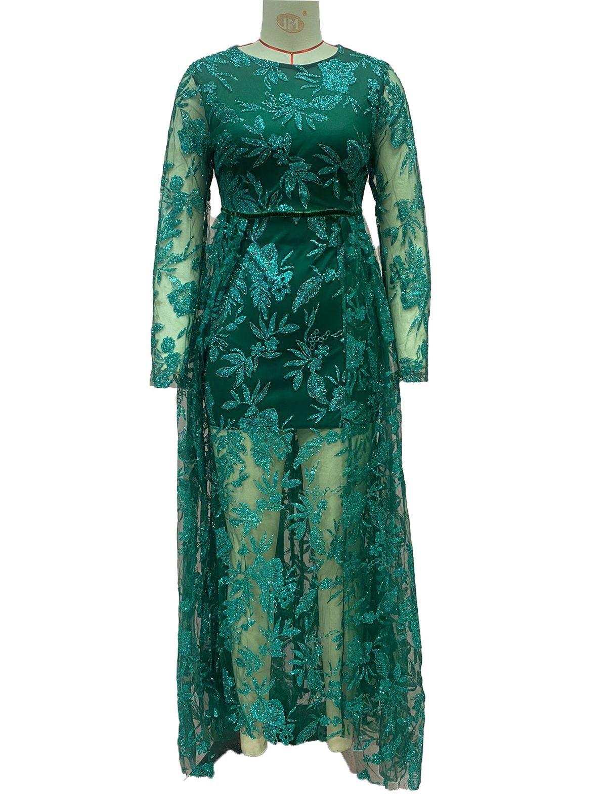 Women's Clothing Gold Embroidery Sexy Hip Wrapped Big Swing Dress_ecoleips.com