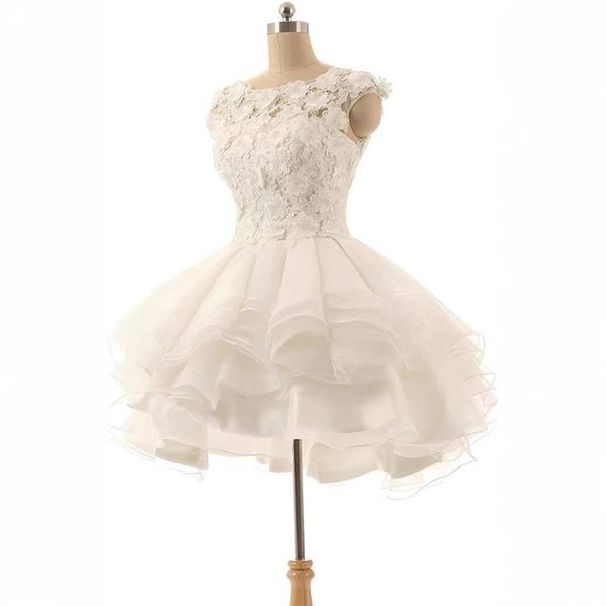 Women's Clothing Bride Short Wedding Dress New Double Shoulder Short Fashion Puffy Skirt Wedding Dress_ecoleips.com