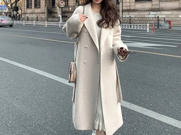 Muslim Loose Lazy Style Solid Color Knitted Zipper Lapel Sweater Dress For Women_ecoleips.com