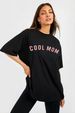 Women's Casual Black T-Shirt Simple round Neck Short Sleeve Breathable Cotton Polyester Top with Loose Letter Print for Spring/Autumn & Summer_ecoleips.com