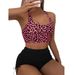 Women's Leopard Print Bikini Set – Sexy Two-Piece Swimwear With Removable Padding, Floral & Animal Prints For Beach & Pool_ecoleips.com