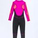 Muslim Swimsuit Long Sleeve One Piece Swimsuit Women's Diving Suit Sunscreen Splice Color Swimwear With Chest Pad No Steel_ecoleips.com