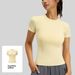 Summer Thin Sports Tight Yoga Clothes Short Sleeves Women's Running Fitness Top T-shirt_ecoleips.com