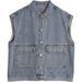 2024 New Sleeveless Denim Vest For Women, Loose Fit, Korean BF Style, Student Workwear, Versatile Outerwear_ecoleips.com