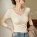 2025 #High Quality Products # Temperament And Age Reducing Design Sense T-Shirt For Women's Long Sleeved 2025 Autumn Outfit_ecoleips.com