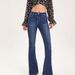 2025 Best-Seller: Women's Blue Flared Jeans, Versatile Slim-Fit Long Horseshoe Denim Pants For Women_ecoleips.com