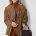 2025s 2025 New Clothing Style Women's Brown Loose Pocket Long Sleeved Suit Jacket Women_ecoleips.com